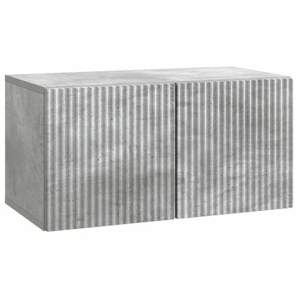 Väggmonterad TV-bänk Väggmonterad Betonggrå 59,5 x 31 x 30 cm