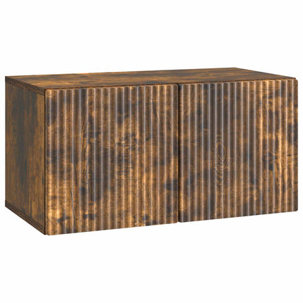Väggmonterad TV-bänk Rökt ek 59,5 x 31 x 30 cm Konstruerat trä