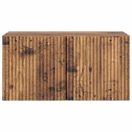 Väggmonterad TV-bänk Väggmonterad Gammalt trä 59,5 x 31 x 30 cm