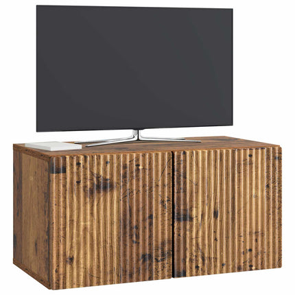 Väggmonterad TV-bänk Väggmonterad Gammalt trä 59,5 x 31 x 30 cm