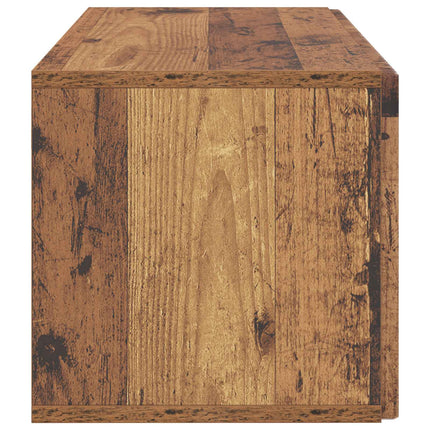 Väggmonterad TV-bänk Väggmonterad Gammalt trä 59,5 x 31 x 30 cm