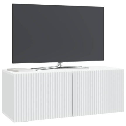 Väggmonterad TV-bänk Vit 78,5 x 31 x 30 cm Konstruerat trä
