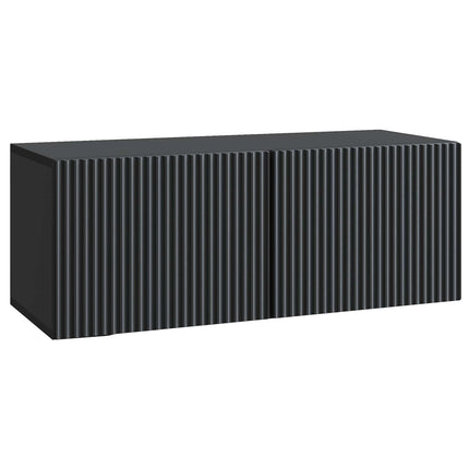 Väggmonterad TV-bänk Svart 78,5 x 31 x 30 cm Konstruerat trä