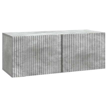 Väggmonterad TV-bänk Väggmonterad Betonggrå 78,5 x 31 x 30 cm