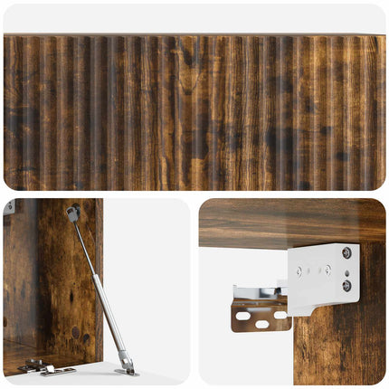 Väggmonterad TV-bänk Rökt ek 78,5 x 31 x 30 cm Konstruerat trä