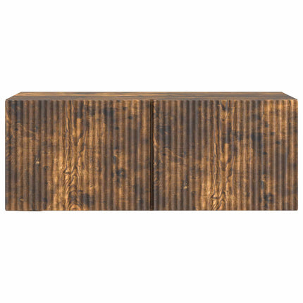 Väggmonterad TV-bänk Rökt ek 78,5 x 31 x 30 cm Konstruerat trä