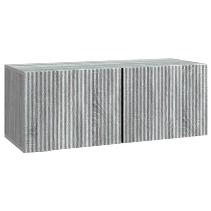 Väggmonterad TV-bänk Grå sonoma-ek 78,5 x 31 x 30 cm
