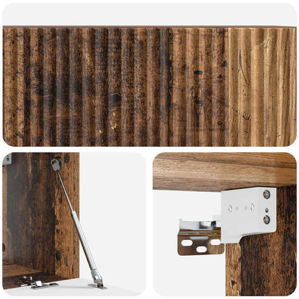 Väggmonterad TV-bänk Väggmonterad Gammalt trä 78,5 x 31 x 30 cm