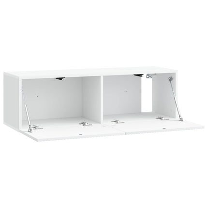 Väggmonterad TV-bänk Vit 98 x 31 x 30 cm Konstruerat trä