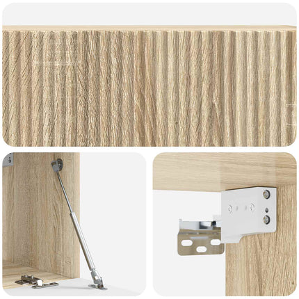 Väggmonterad TV-bänk Sonoma-ek 98 x 31 x 30 cm Konstruerat trä