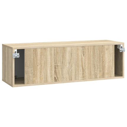 Väggmonterad TV-bänk Sonoma-ek 98 x 31 x 30 cm Konstruerat trä