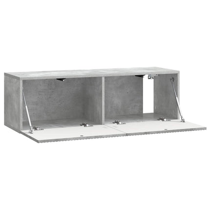 Väggmonterad TV-bänk Betonggrå 98 x 31 x 30 cm Konstruerat trä