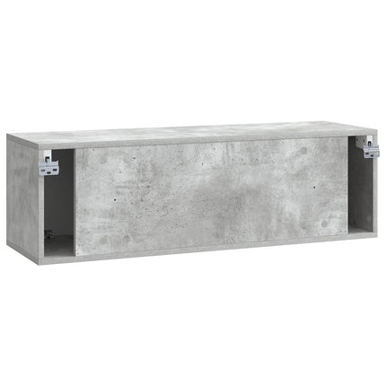 Väggmonterad TV-bänk Betonggrå 98 x 31 x 30 cm Konstruerat trä
