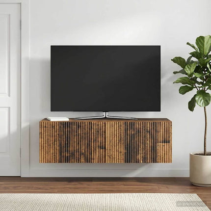Väggmonterad TV-bänk Väggmonterad Gammalt trä 98 x 31 x 30 cm