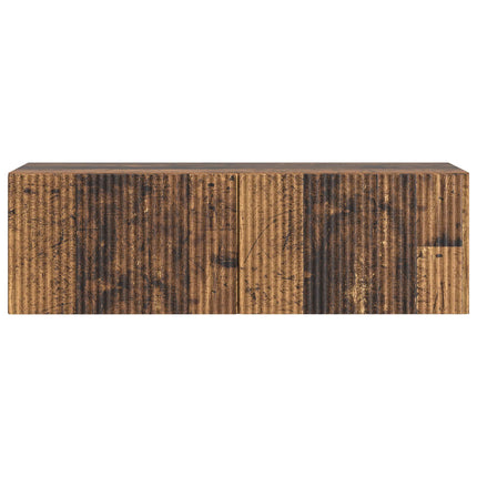 Väggmonterad TV-bänk Väggmonterad Gammalt trä 98 x 31 x 30 cm