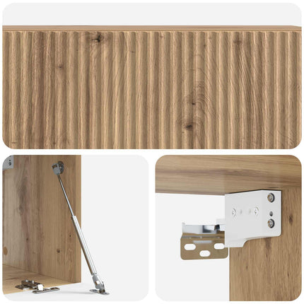 Väggmonterad TV-bänk Artisan-ek 98 x 31 x 30 cm Konstruerat trä
