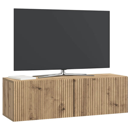 Väggmonterad TV-bänk Artisan-ek 98 x 31 x 30 cm Konstruerat trä