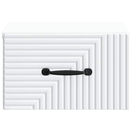 Väggmonterat Sängbord med låda 2 pcs Vit 34,5 x 33 x 20 cm