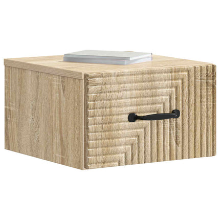 Väggmonterat Sängbord 2 pcs Sonoma-ek 34,5 x 33 x 20 cm