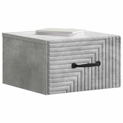 Väggmonterat Sängbord 2 pcs Betonggrå 34,5 x 33 x 20 cm