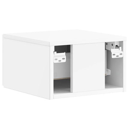 Väggmonterat Sängbord 2 pcs Vit högglans 34,5 x 33 x 20 cm