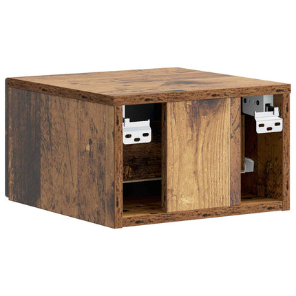 Väggmonterat Sängbord 2 pcs Gammalt trä 34,5 x 33 x 20 cm