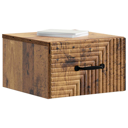 Väggmonterat Sängbord 2 pcs Gammalt trä 34,5 x 33 x 20 cm
