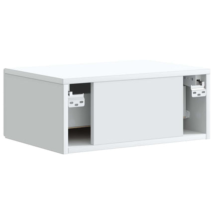 Väggmonterat Sängbord Vit 49 x 34,5 x 20 cm Konstruerat trä