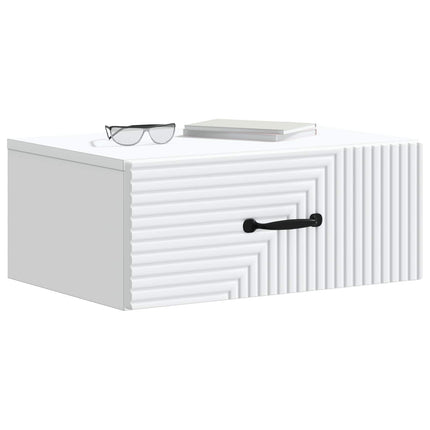 Väggmonterat Sängbord Vit 49 x 34,5 x 20 cm Konstruerat trä