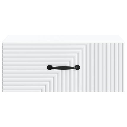 Väggmonterat Sängbord med låda 2 pcs Vit 49 x 34,5 x 20 cm