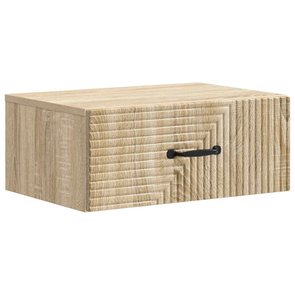 Väggmonterat Sängbord med låda Sonoma-ek 49 x 34,5 x 20 cm