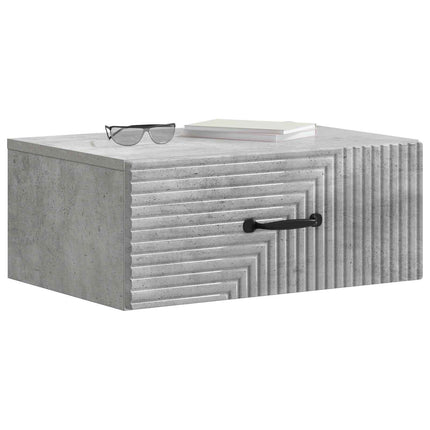 Väggmonterat Sängbord 2 pcs Betonggrå 49 x 34,5 x 20 cm