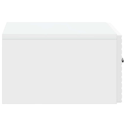 Väggmonterat Sängbord 2 pcs Vit högglans 49 x 34,5 x 20 cm