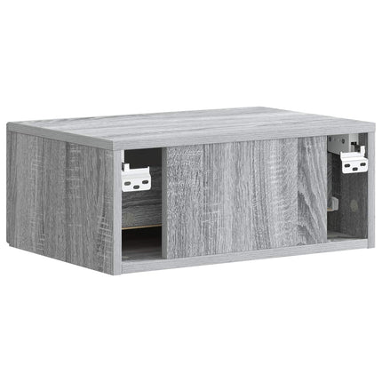 Väggmonterat Sängbord 2 pcs Grå sonoma-ek 49 x 34,5 x 20 cm
