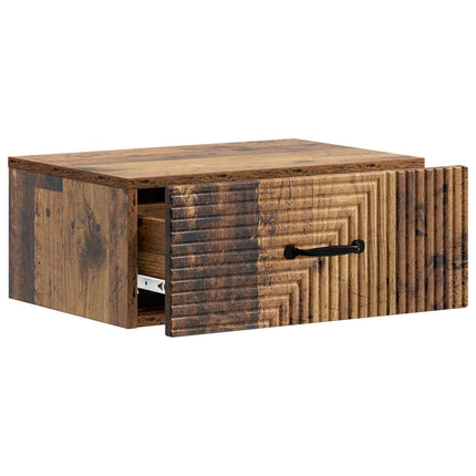 Väggmonterat Sängbord 2 pcs Gammalt trä 49 x 34,5 x 20 cm