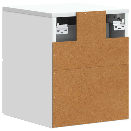 Väggmonterat Sängbord Vit 34,5 x 33 x 40 cm Konstruerat trä