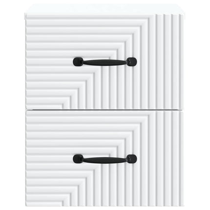 Väggmonterat Sängbord med låda 2 pcs Vit 34,5 x 33 x 40 cm