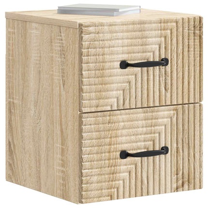 Väggmonterat Sängbord 2 pcs Sonoma-ek 34,5 x 33 x 40 cm