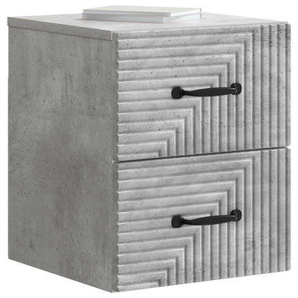 Väggmonterat Sängbord 2 pcs Betonggrå 34,5 x 33 x 40 cm