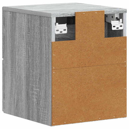 Väggmonterat Sängbord 2 pcs Grå sonoma-ek 34,5 x 33 x 40 cm