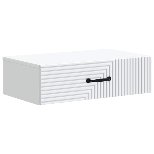 Väggmonterad sidobord Vit 59 x 34,5 x 17 cm Konstruerat trä