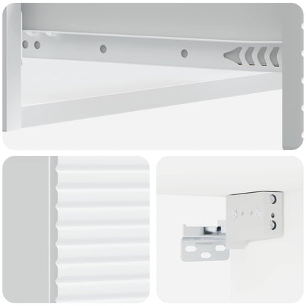 Väggmonterad sidobord Vit 87,5 x 34,5 x 17 cm Konstruerat trä