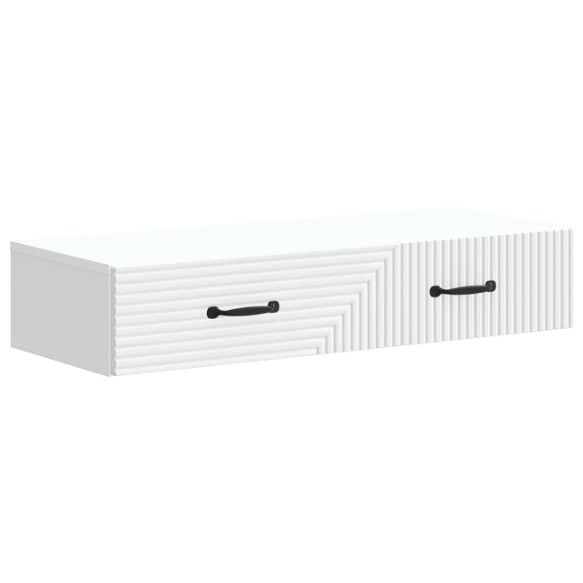 Väggmonterad sidobord Vit 87,5 x 34,5 x 17 cm Konstruerat trä
