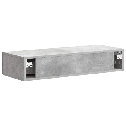 Väggmonterad sidobord Betonggrå 87,5 x 34,5 x 17 cm