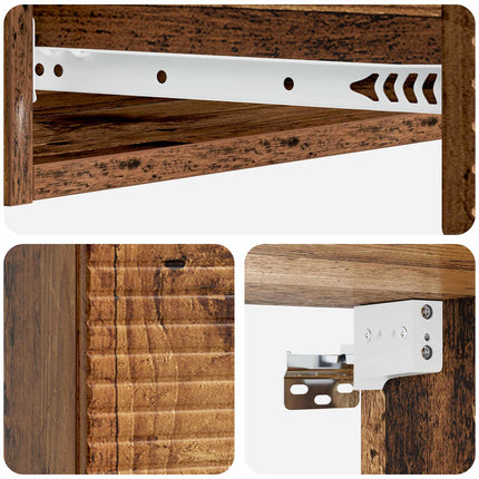Väggmonterad sidobord Gammalt trä 87,5 x 34,5 x 17 cm