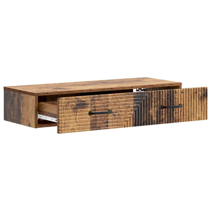 Väggmonterad sidobord Gammalt trä 87,5 x 34,5 x 17 cm