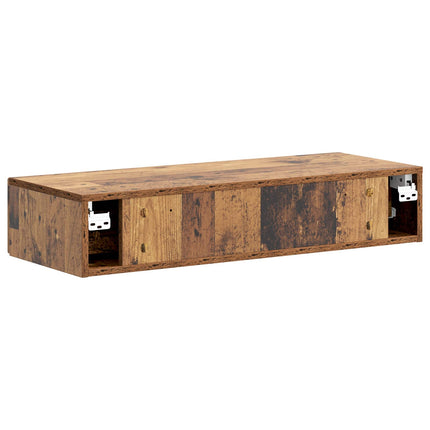 Väggmonterad sidobord Gammalt trä 87,5 x 34,5 x 17 cm