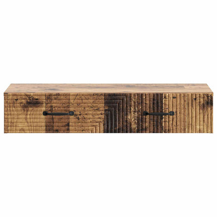 Väggmonterad sidobord Gammalt trä 87,5 x 34,5 x 17 cm