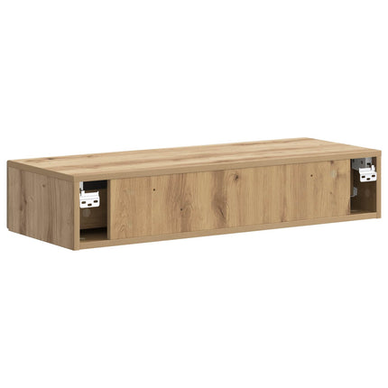 Väggmonterad sidobord Artisan-ek 87,5 x 34,5 x 17 cm