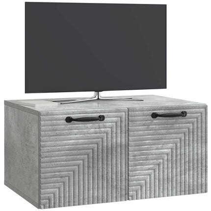 Väggmonterad TV-bänk Väggmonterad Betonggrå 59,5 x 41 x 30 cm